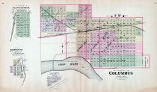 Platte Centre, Humphrey, Columbus, Nebraska State Atlas 1885